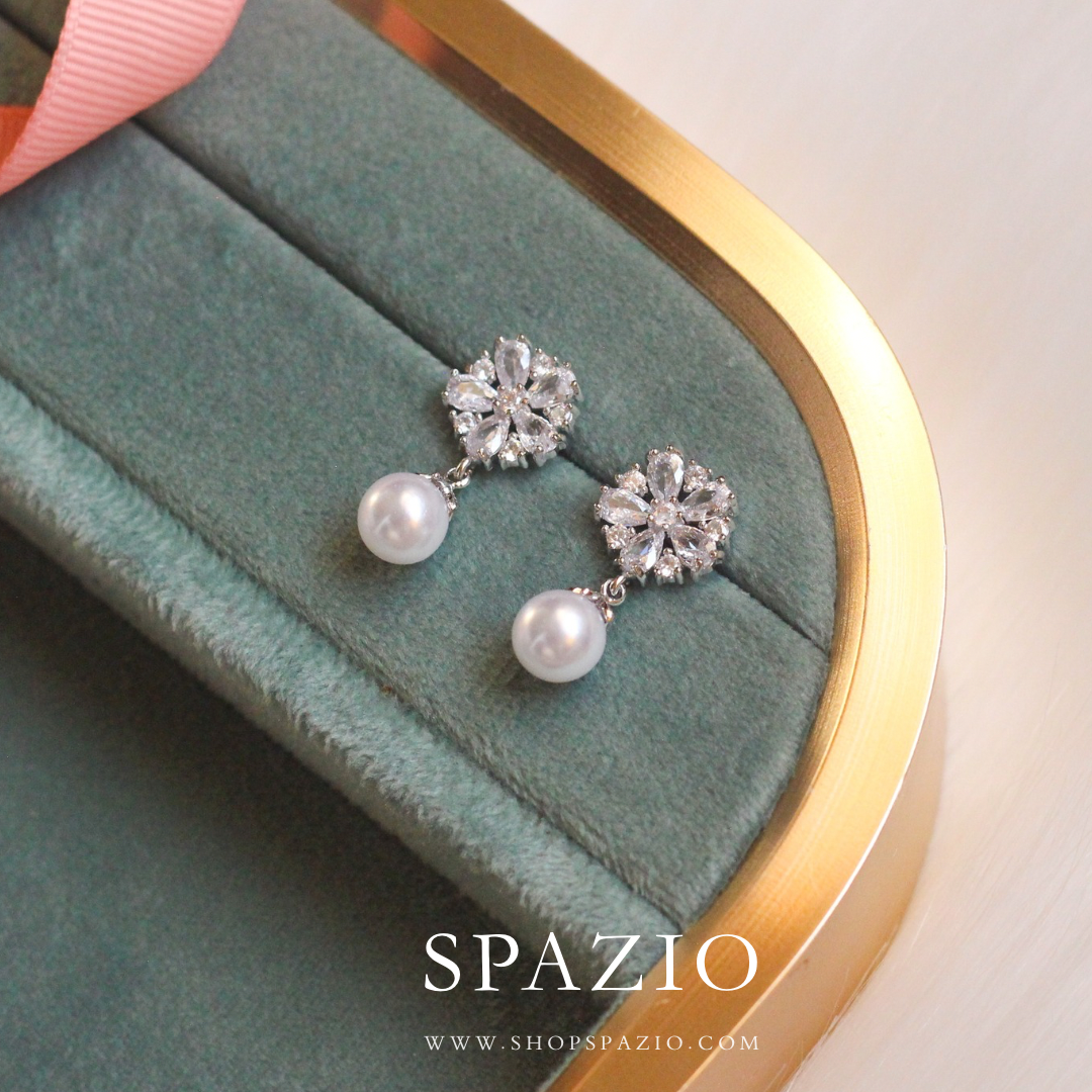 CZ Pearl Glow Earrings
