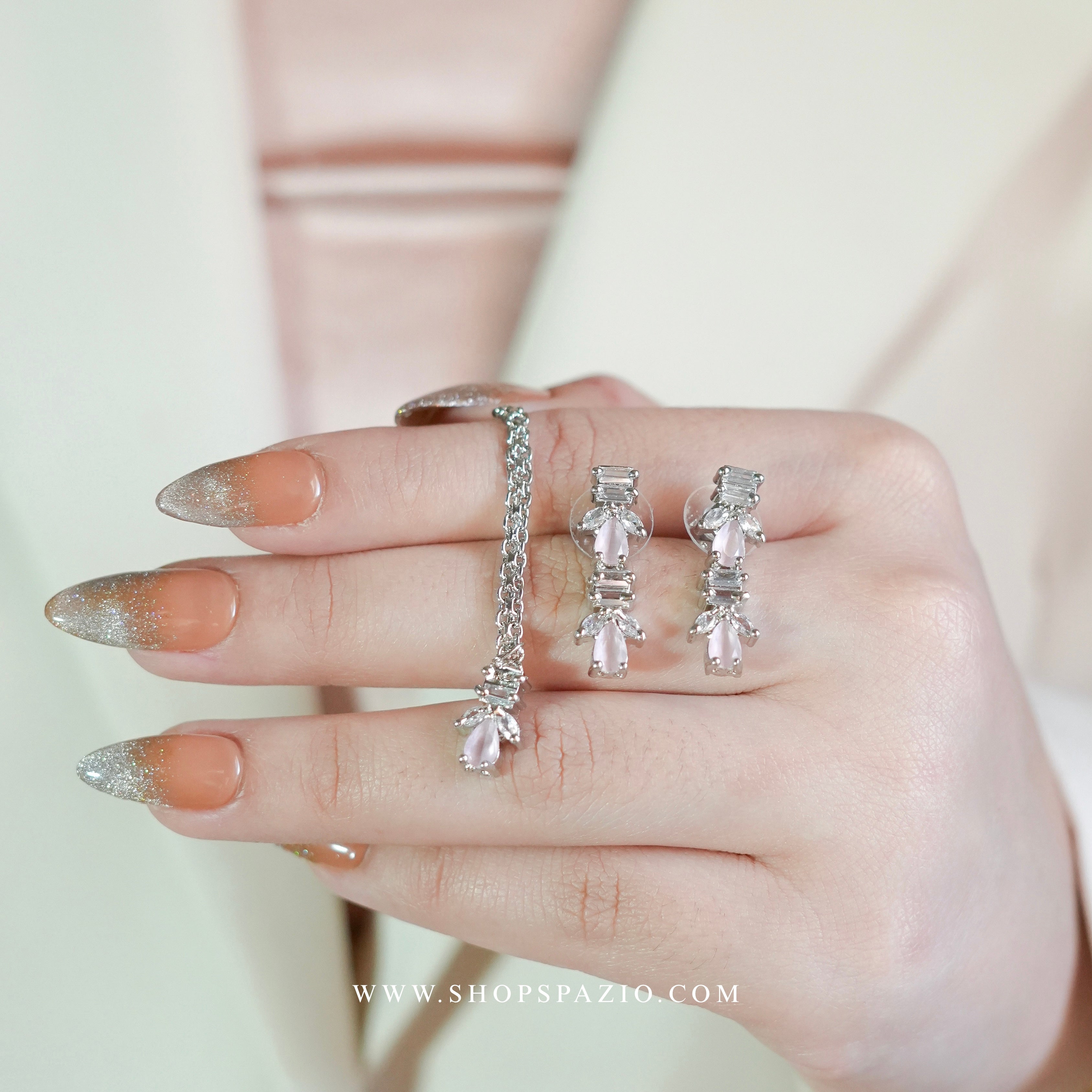 Grace Necklace Set - Pink