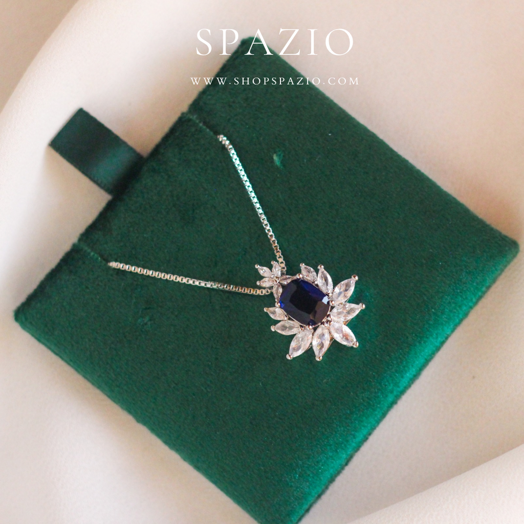 Classic Blue CZ Pendant