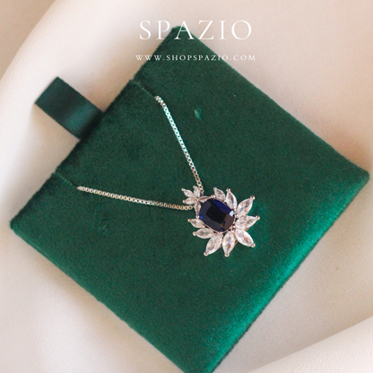 Classic Blue CZ Pendant