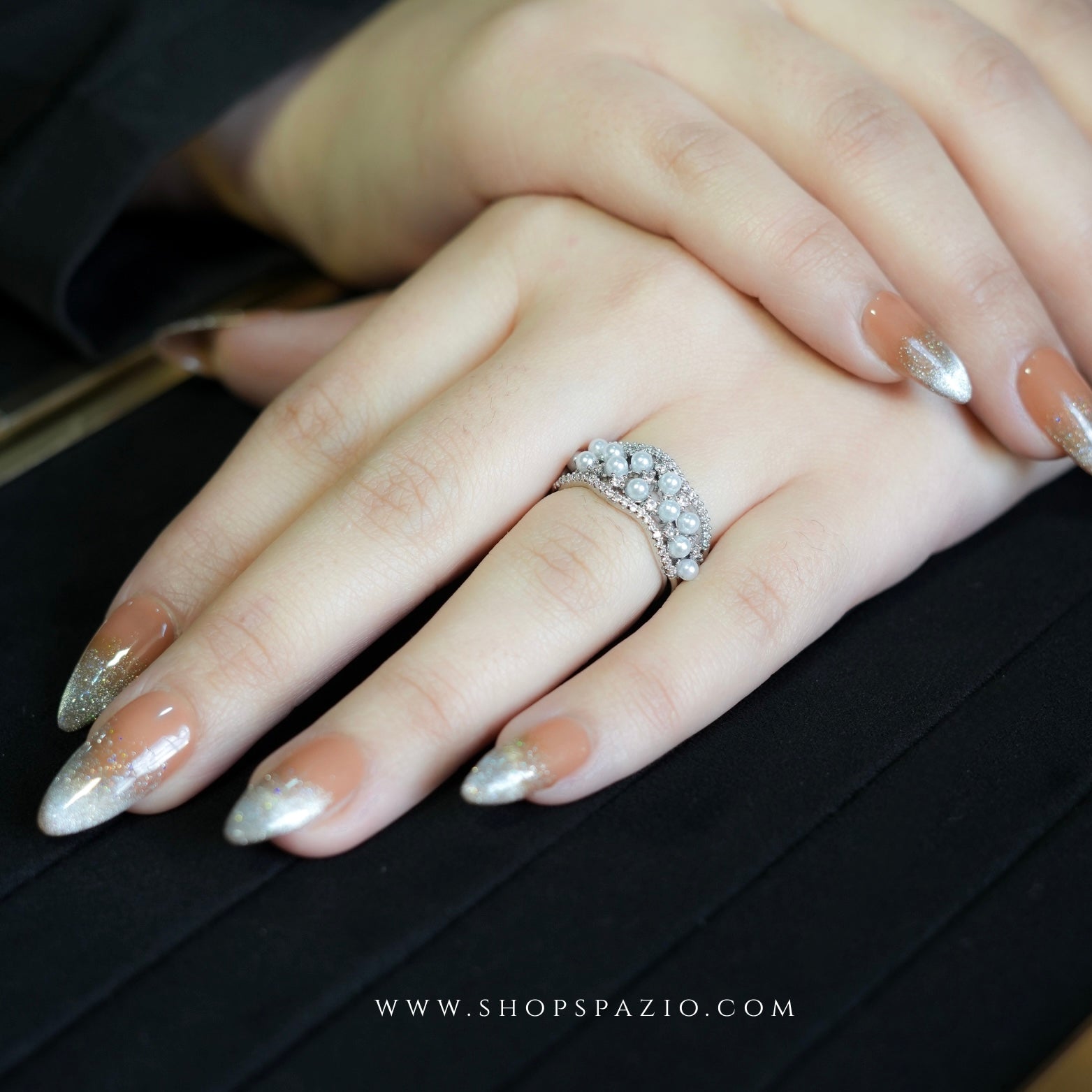 Pearl Cluster Ring