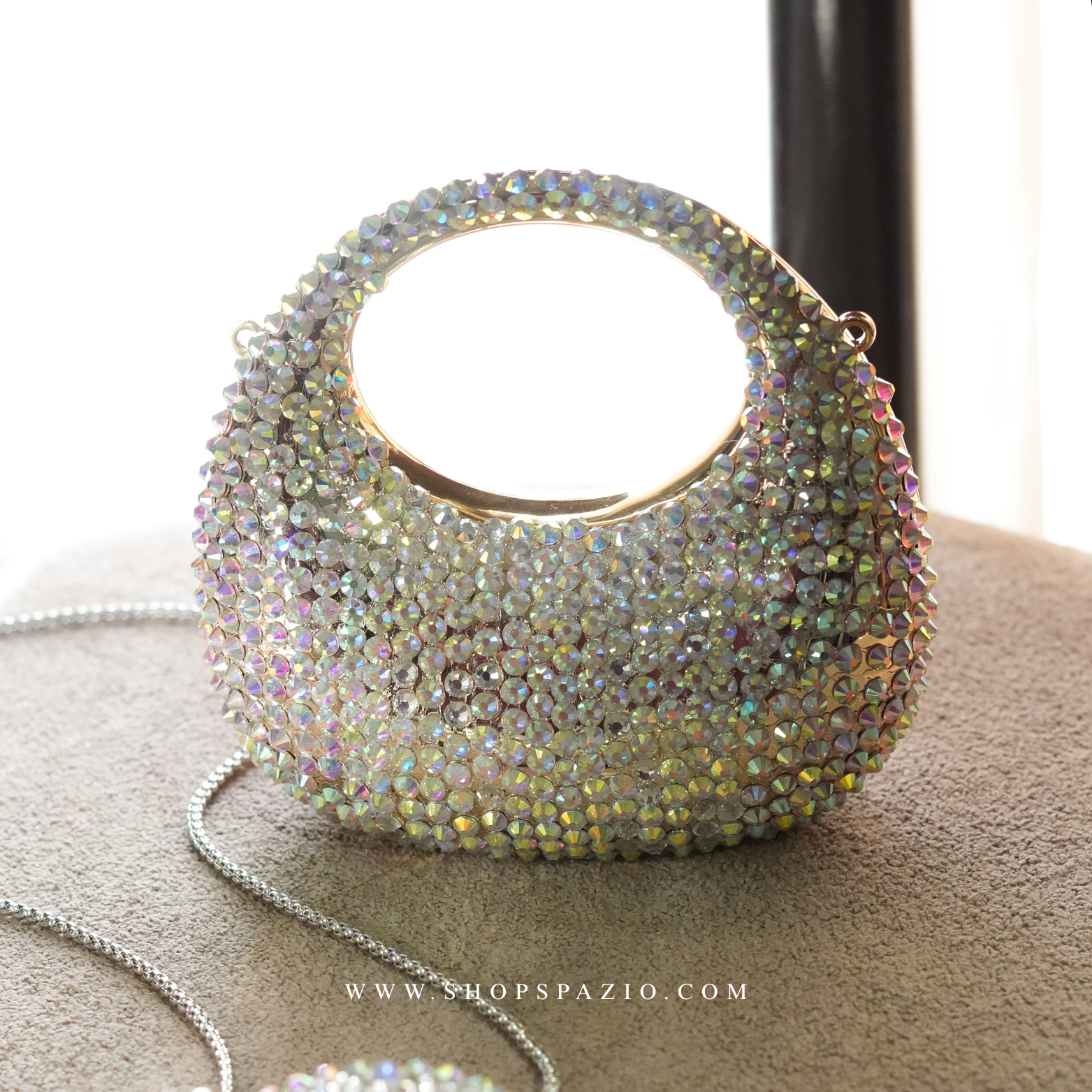 Crystal Halo Bag -  Gold