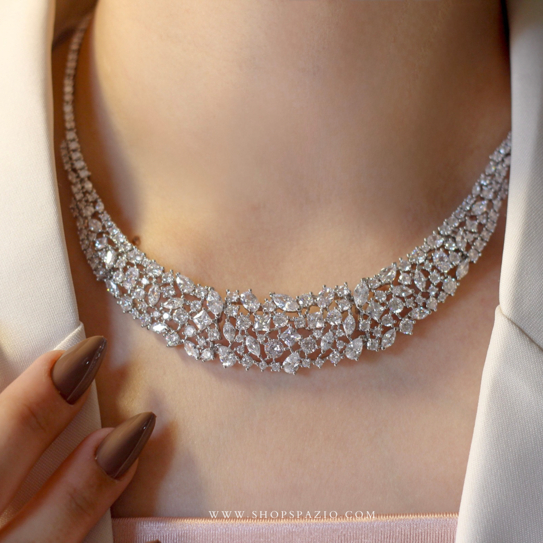 Lunar Grace CZ Necklace Set