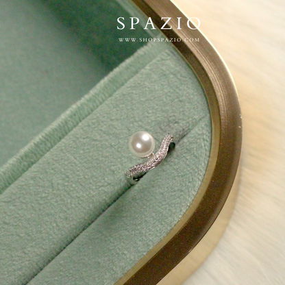 Pearl Twist Ring-Adjustable