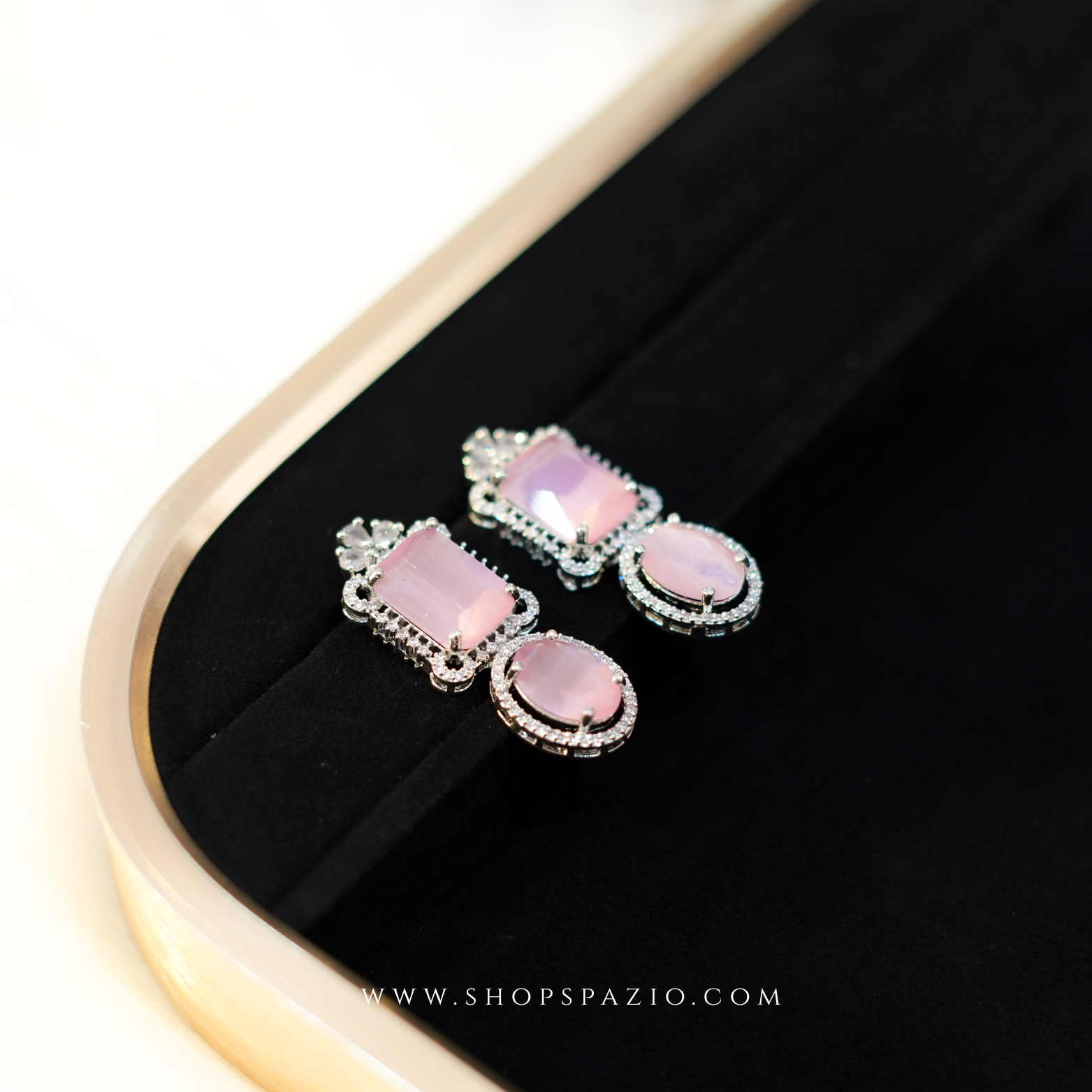 Duet Earrings - Blush Pink