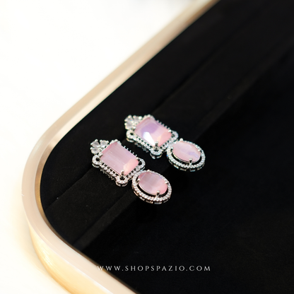 Duet Earrings - Blush Pink