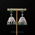 Noor Jhumki Earrings - Green
