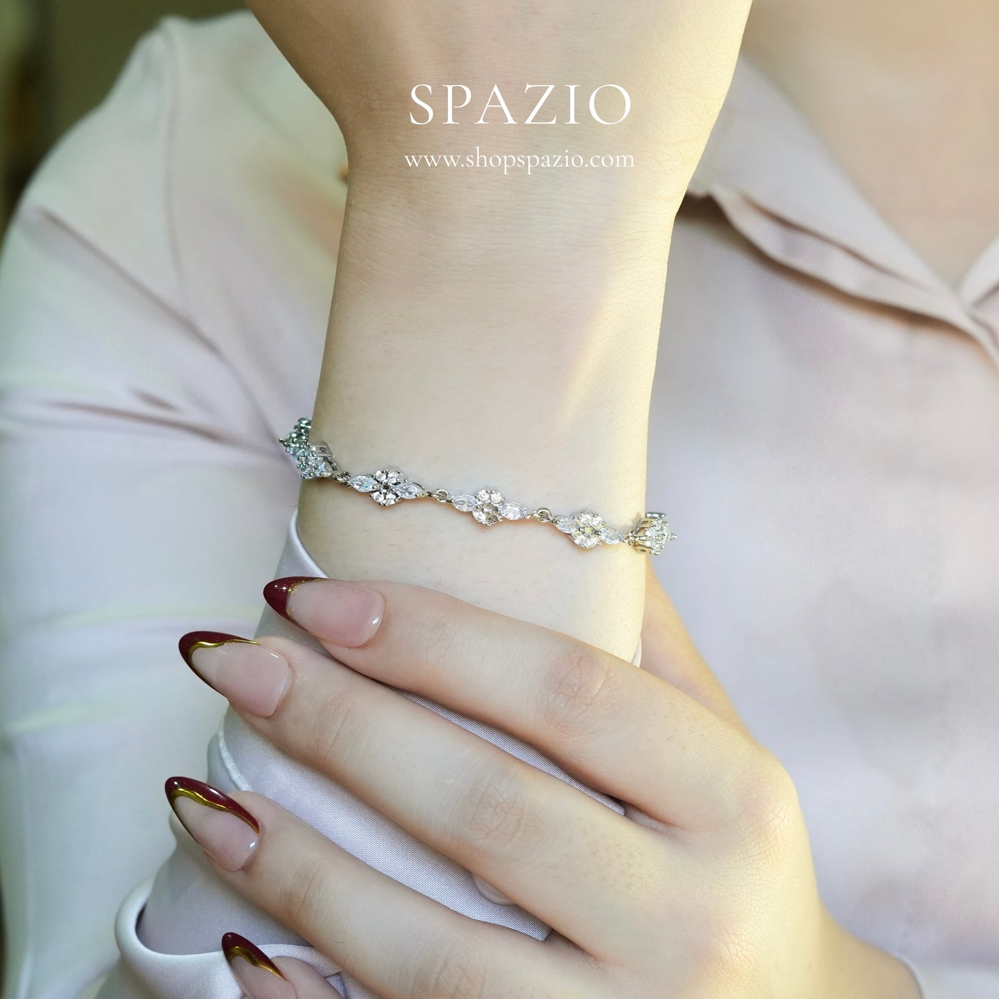 Silver Edge CZ Bracelet