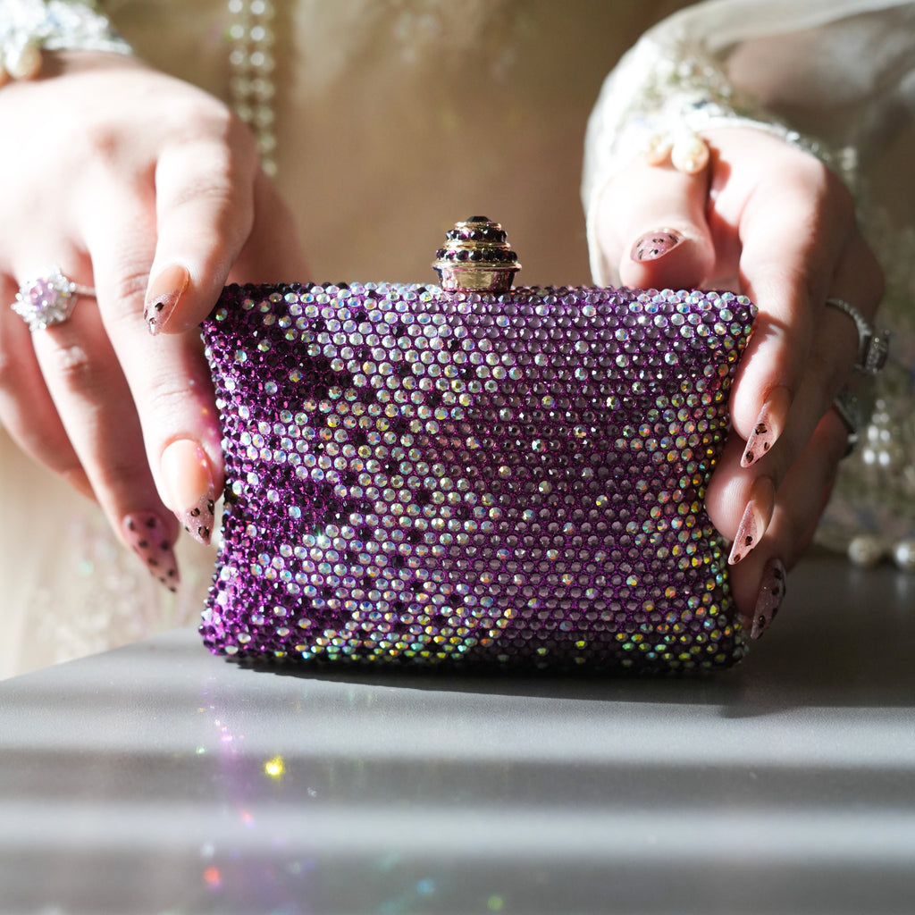 Aurum Luxe Clutch - Purple