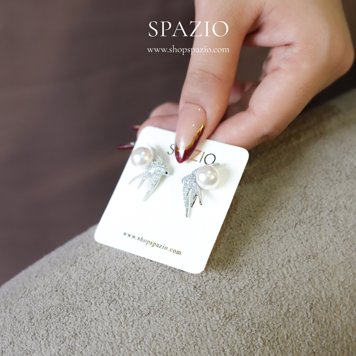 Whispering Bird Studs - Silver