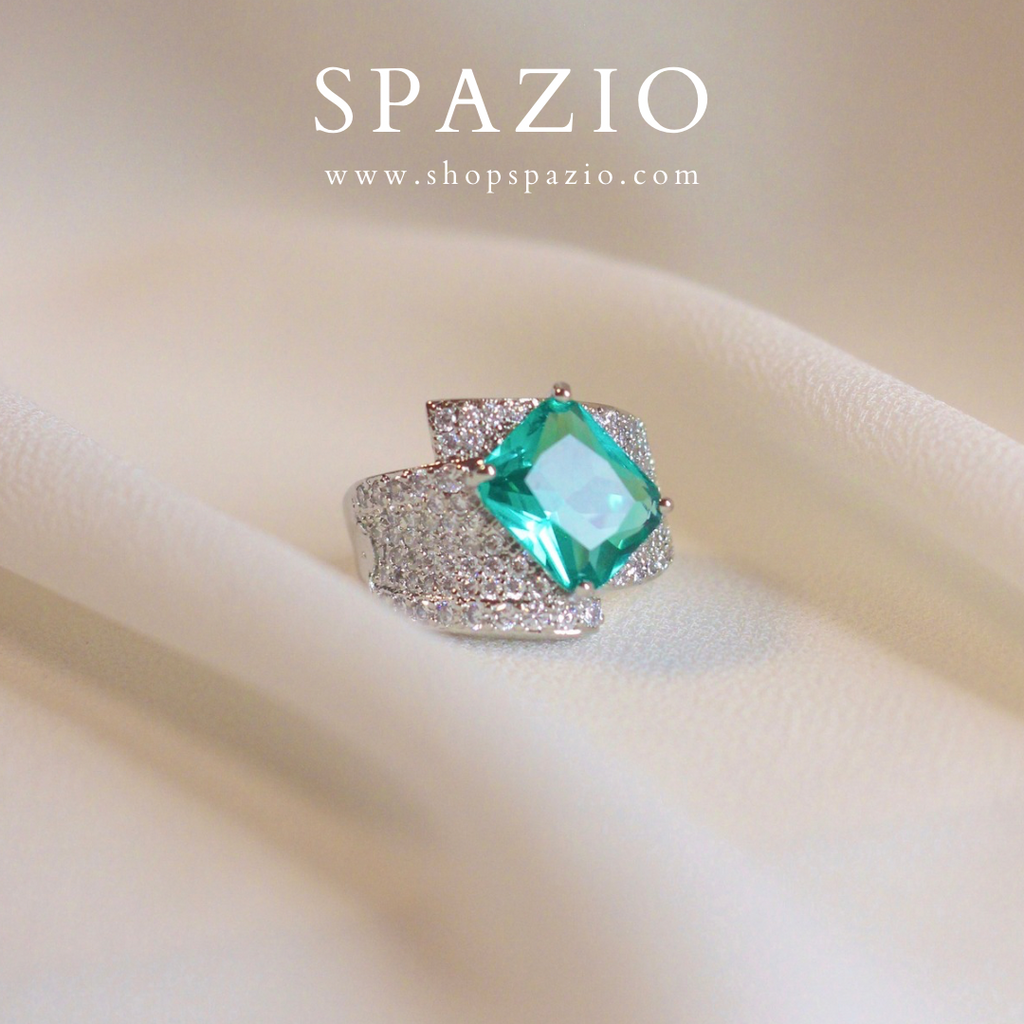 Teal Oasis Ring-Adjustable