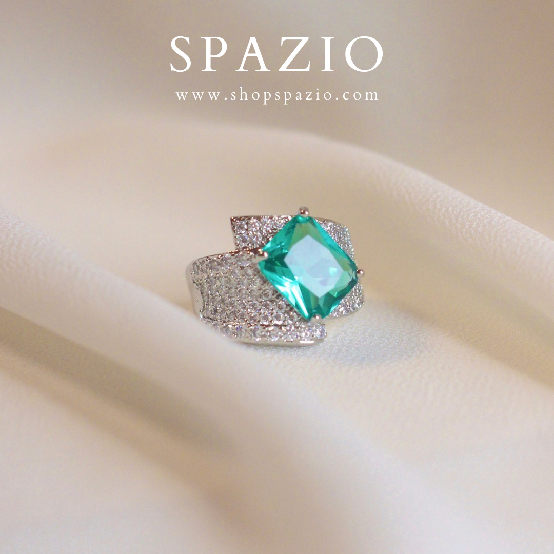 Teal Oasis Ring-Adjustable