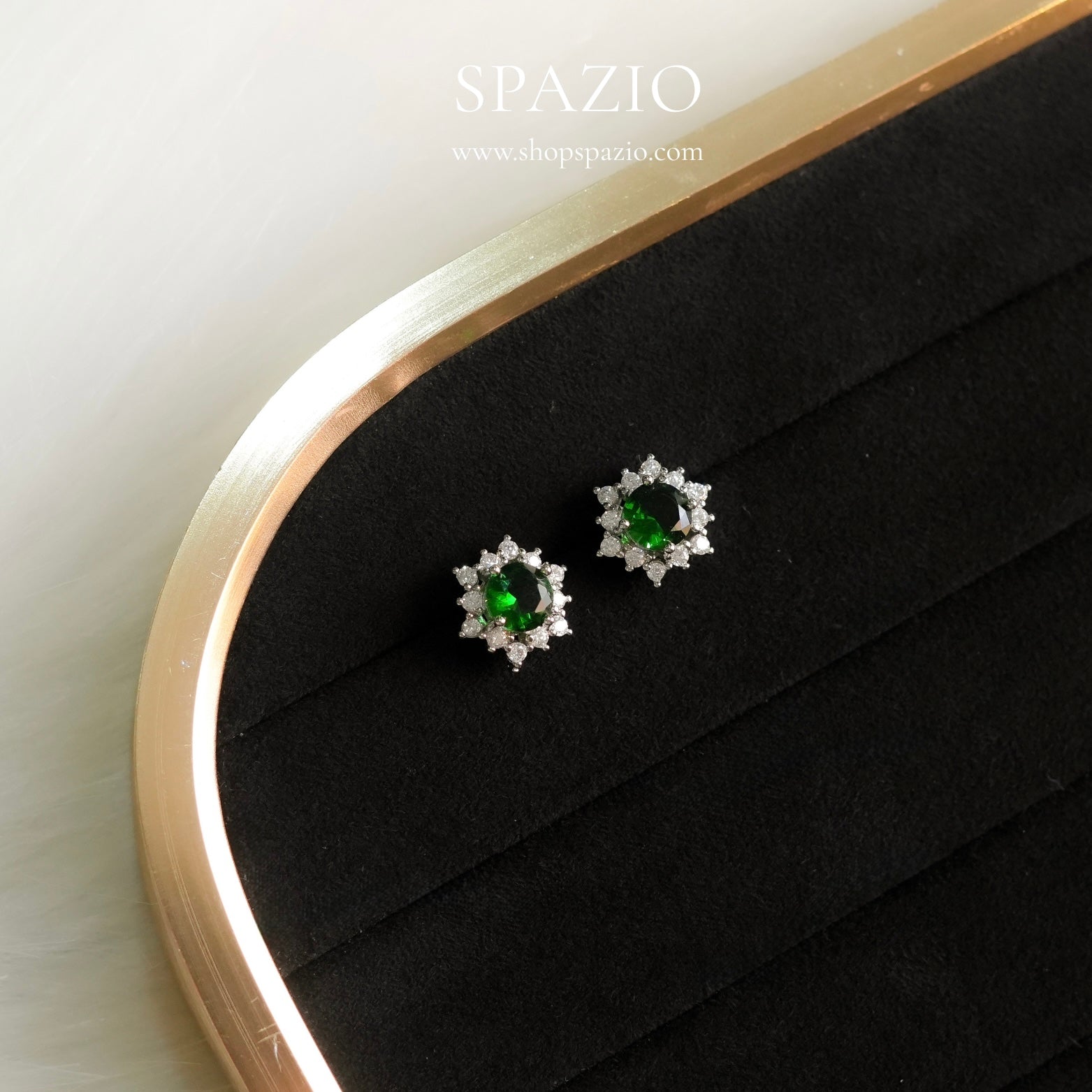 Emerald Starburst Earrings