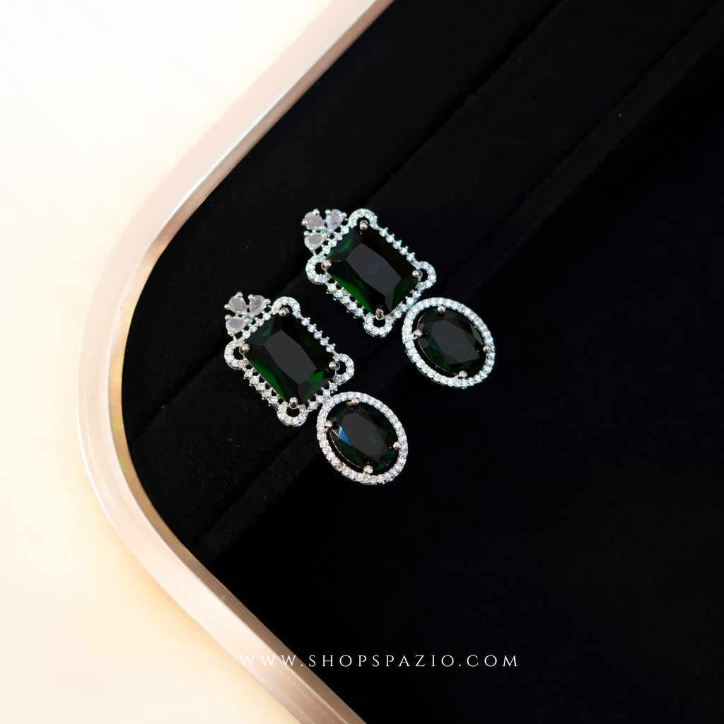 Duet Earrings - Green