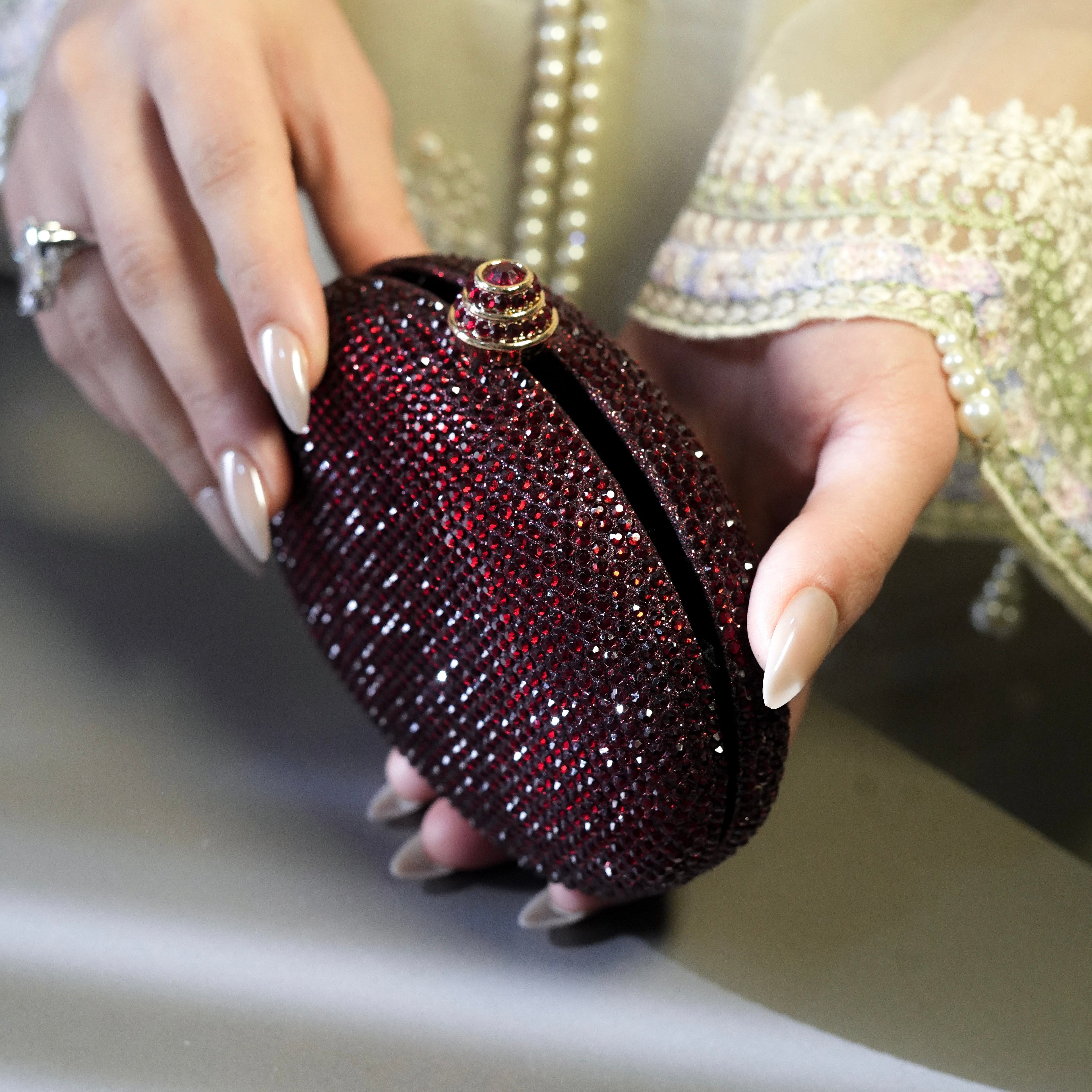 Cocktail Clutch - Maroon