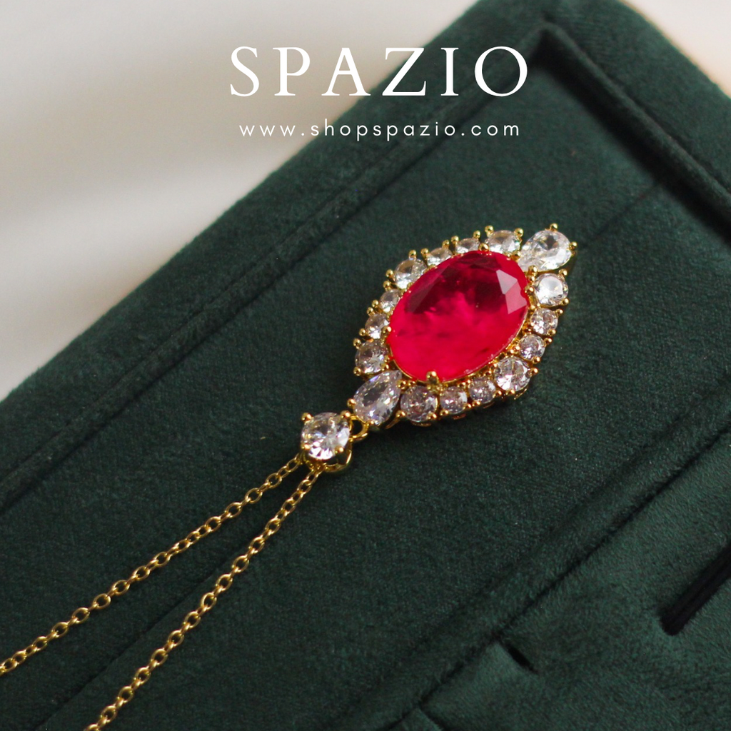 18 K Gold Plated Sunset Rose Pendant