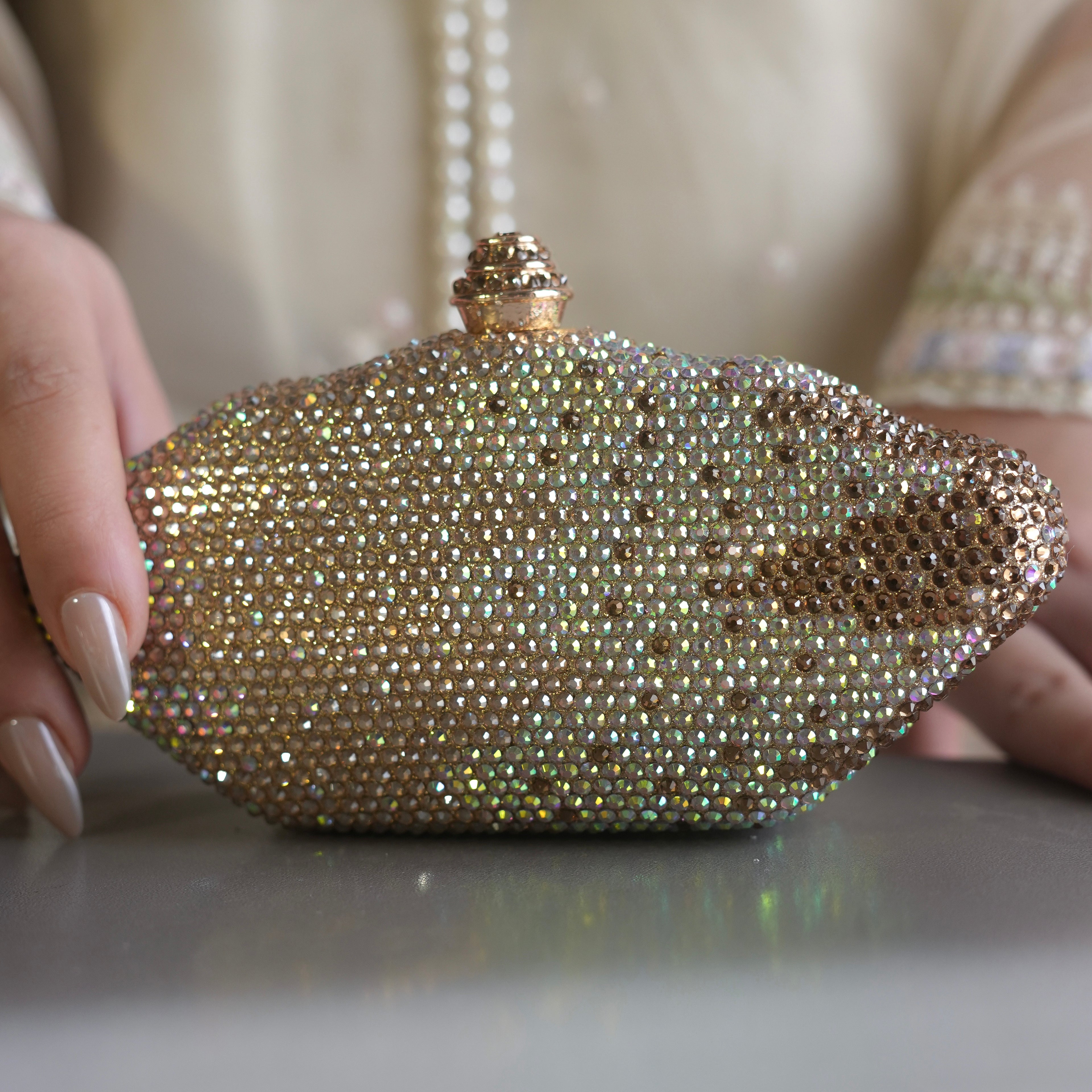 Roselle Clutch - Gold