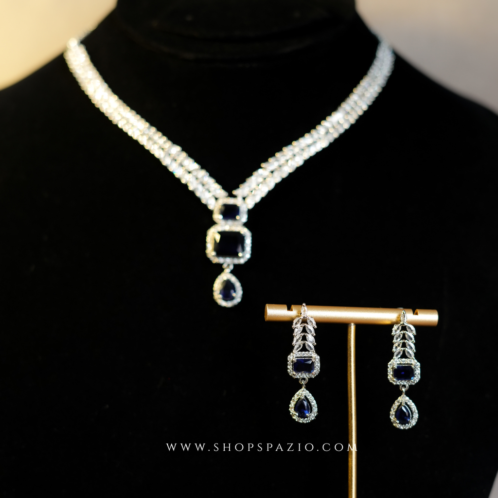 Fiora Necklace Set - Blue