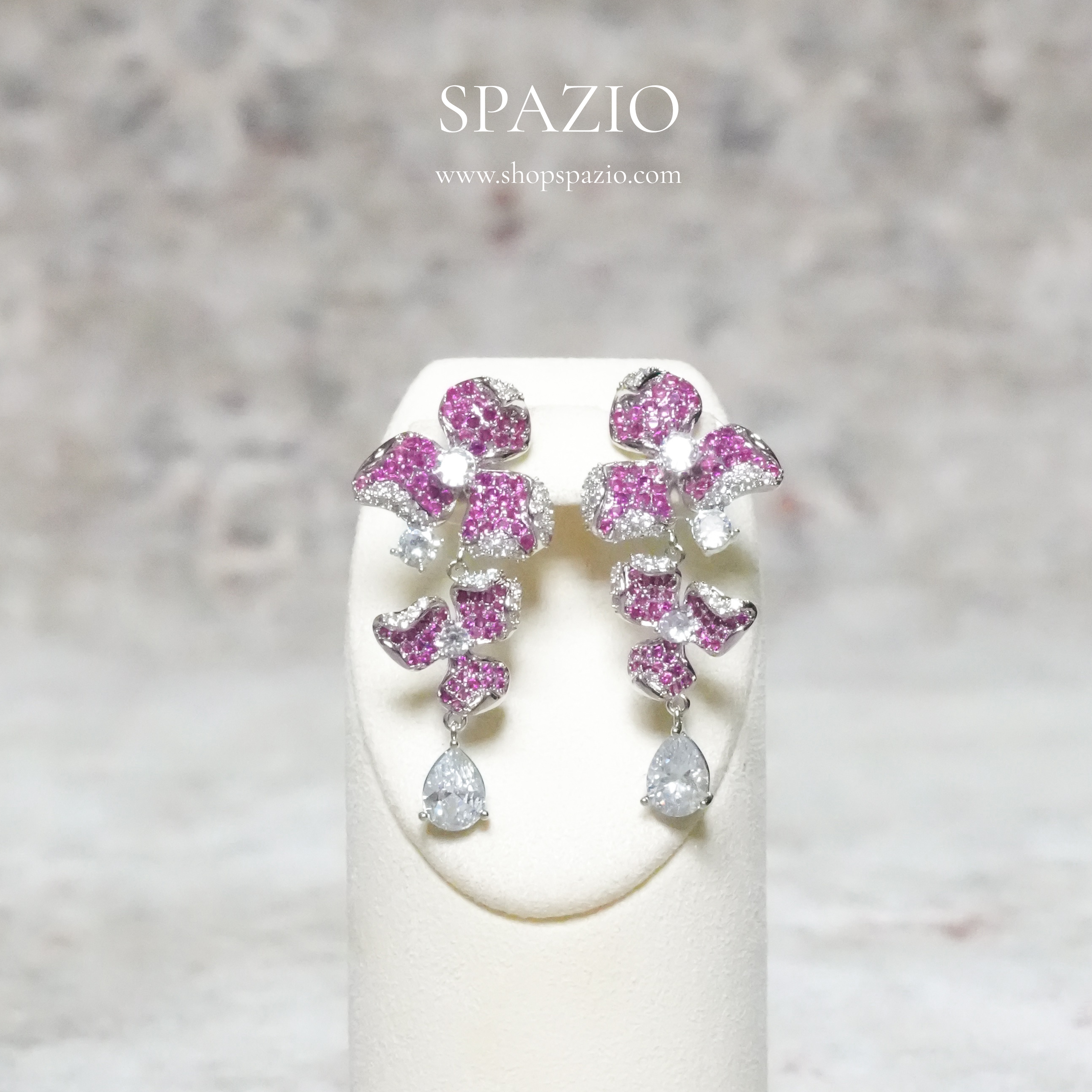 Pink Petal Spark Earrings