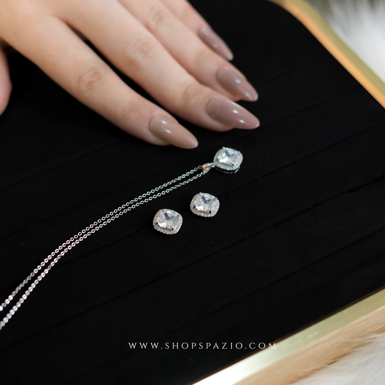 CZ Elegance Pendant Set