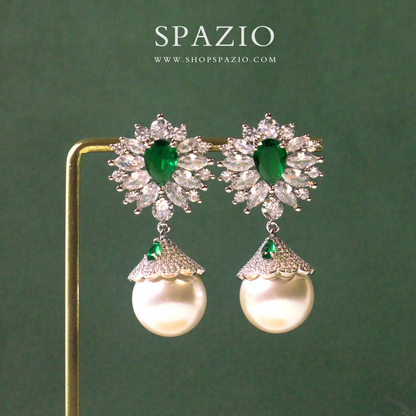 Emerald Green CZ Luxe Earrings