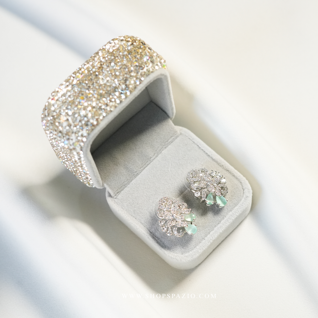 Noor Gleam Studs - Mint