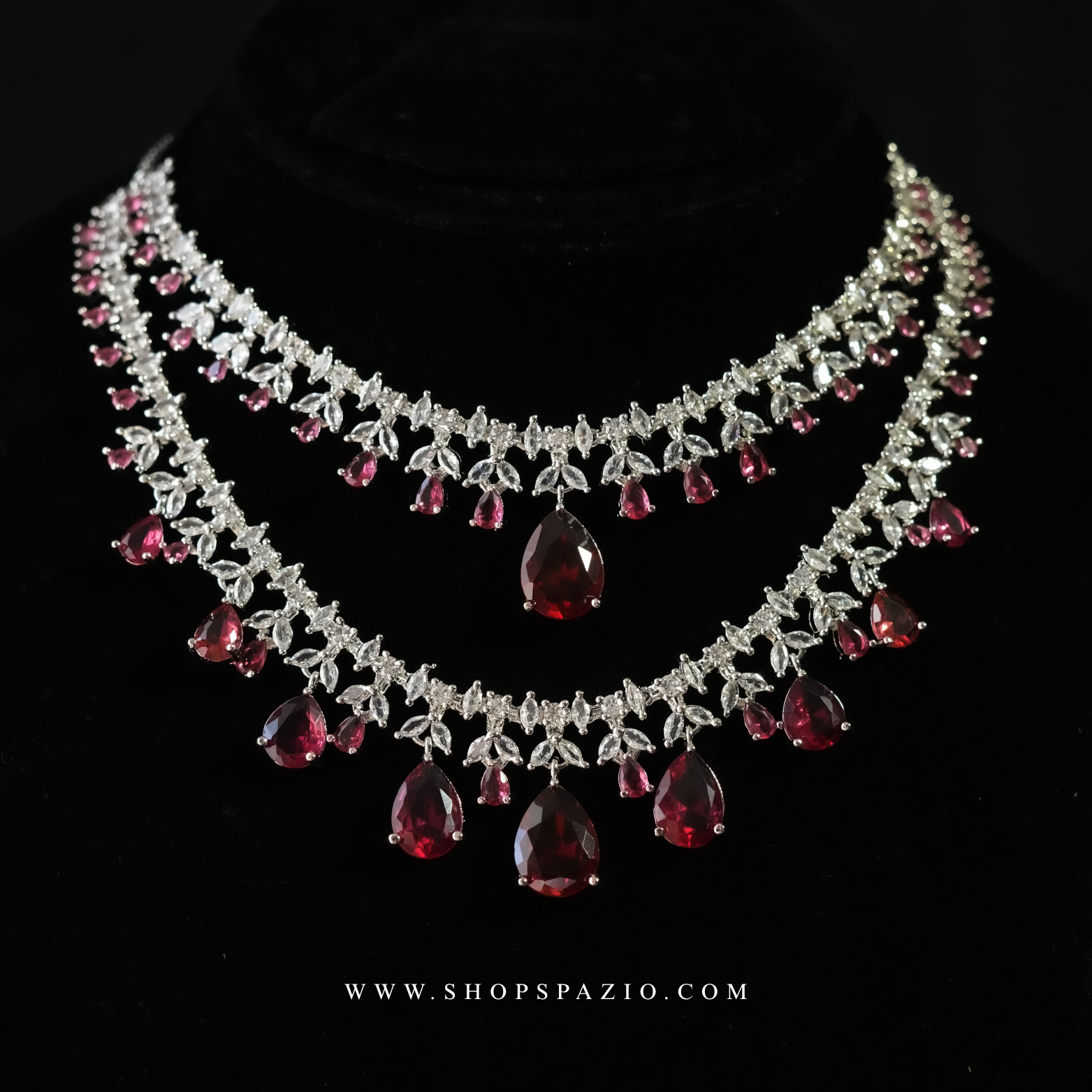 Empress Necklace Set - Red