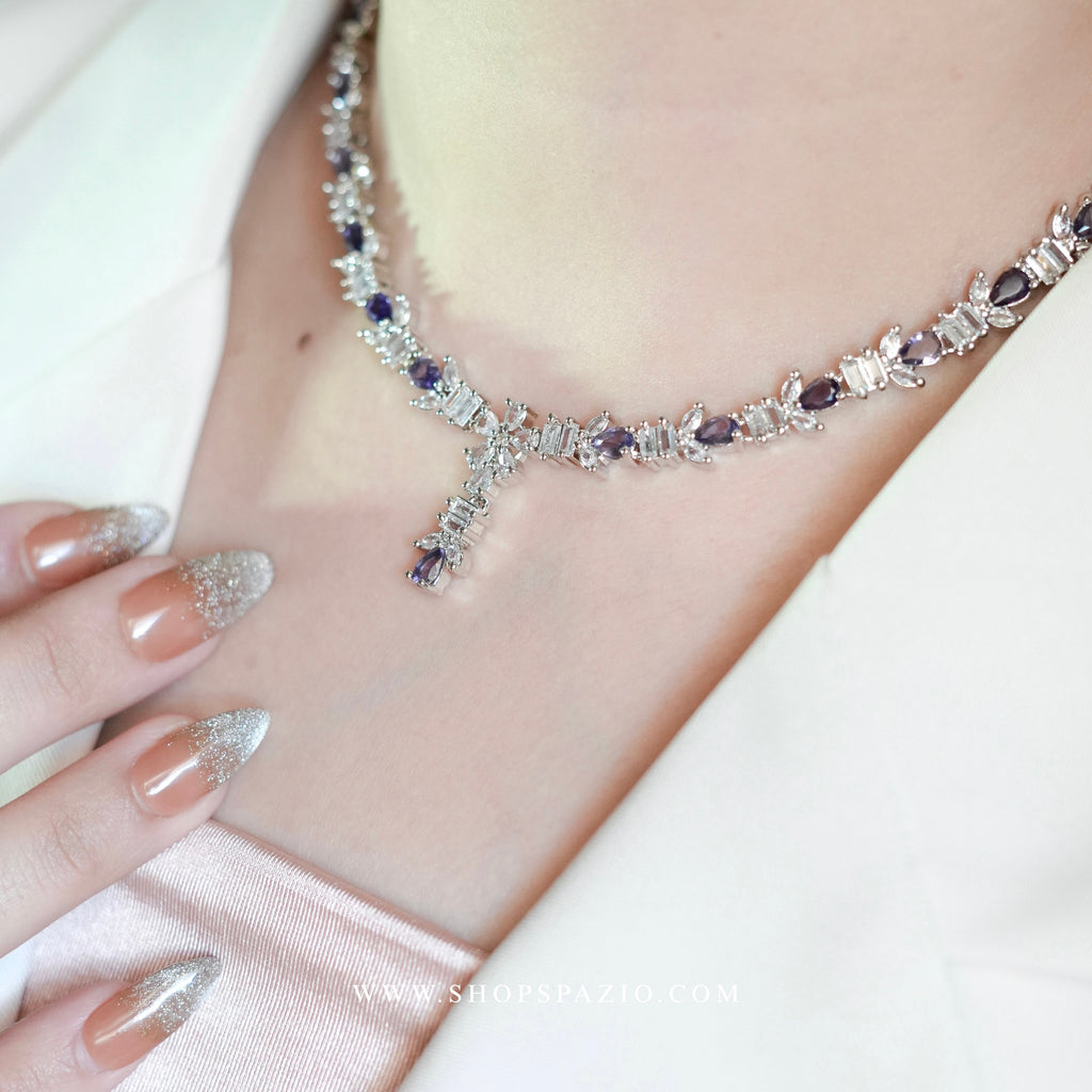 Grace Necklace Set - Purple
