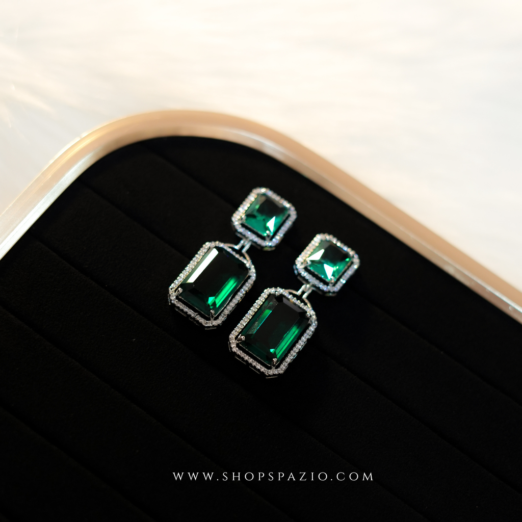 Prisma Duet Earrings - Green