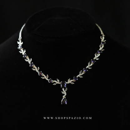 Liora Petals Necklace Set - Purple