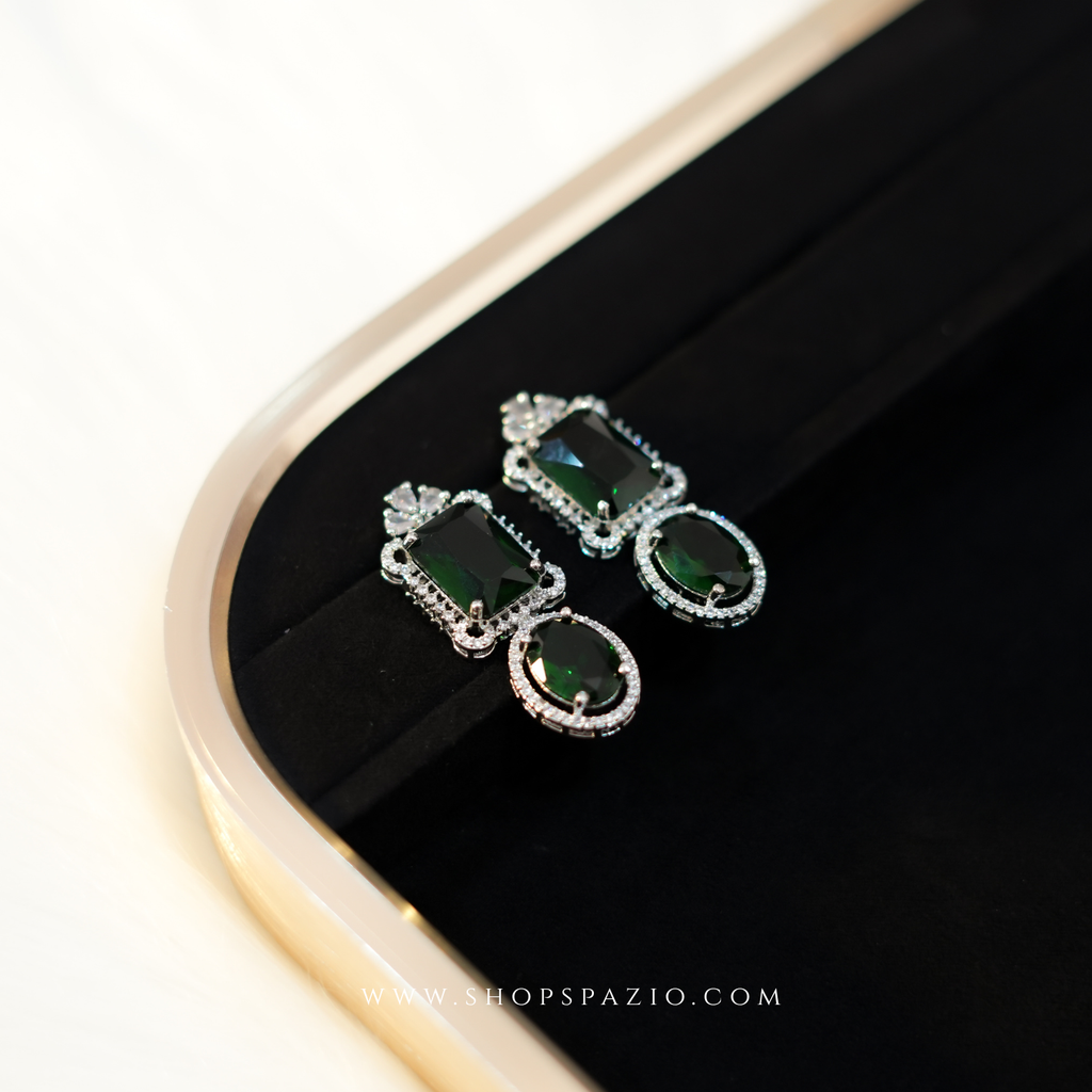 Duet Earrings - Green
