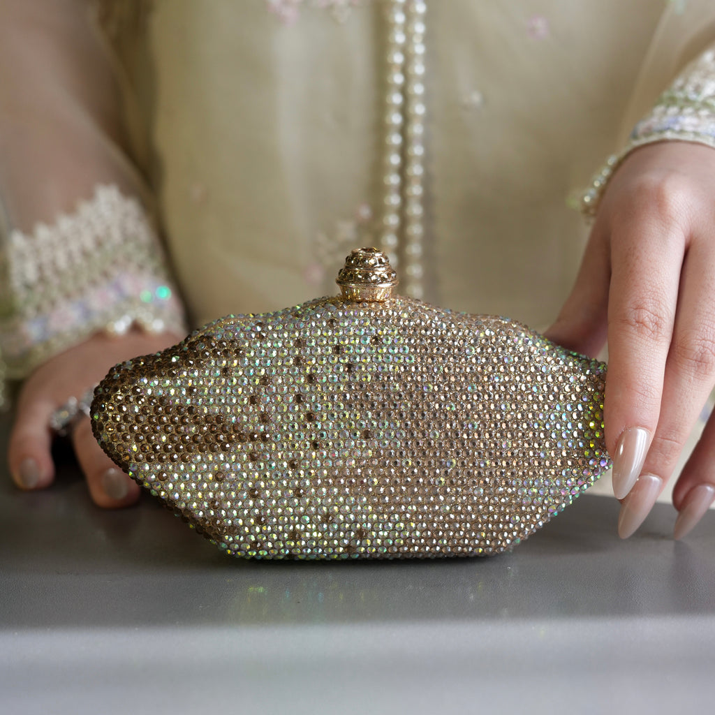 Roselle Clutch - Gold