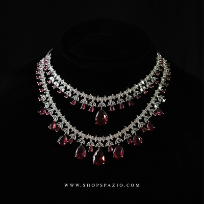 Empress Necklace Set - Red