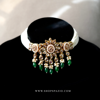 Green Kundan Choker Set