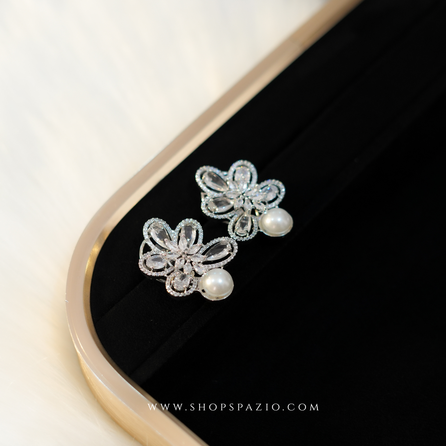 Petal Glow Earrings - Silver
