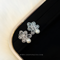 Petal Glow Earrings - Silver