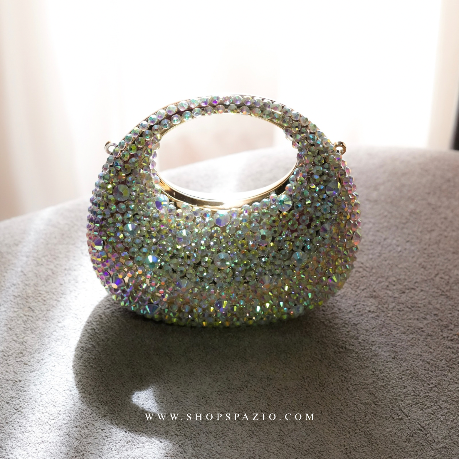 Crystal Halo Bag - Dull Gold