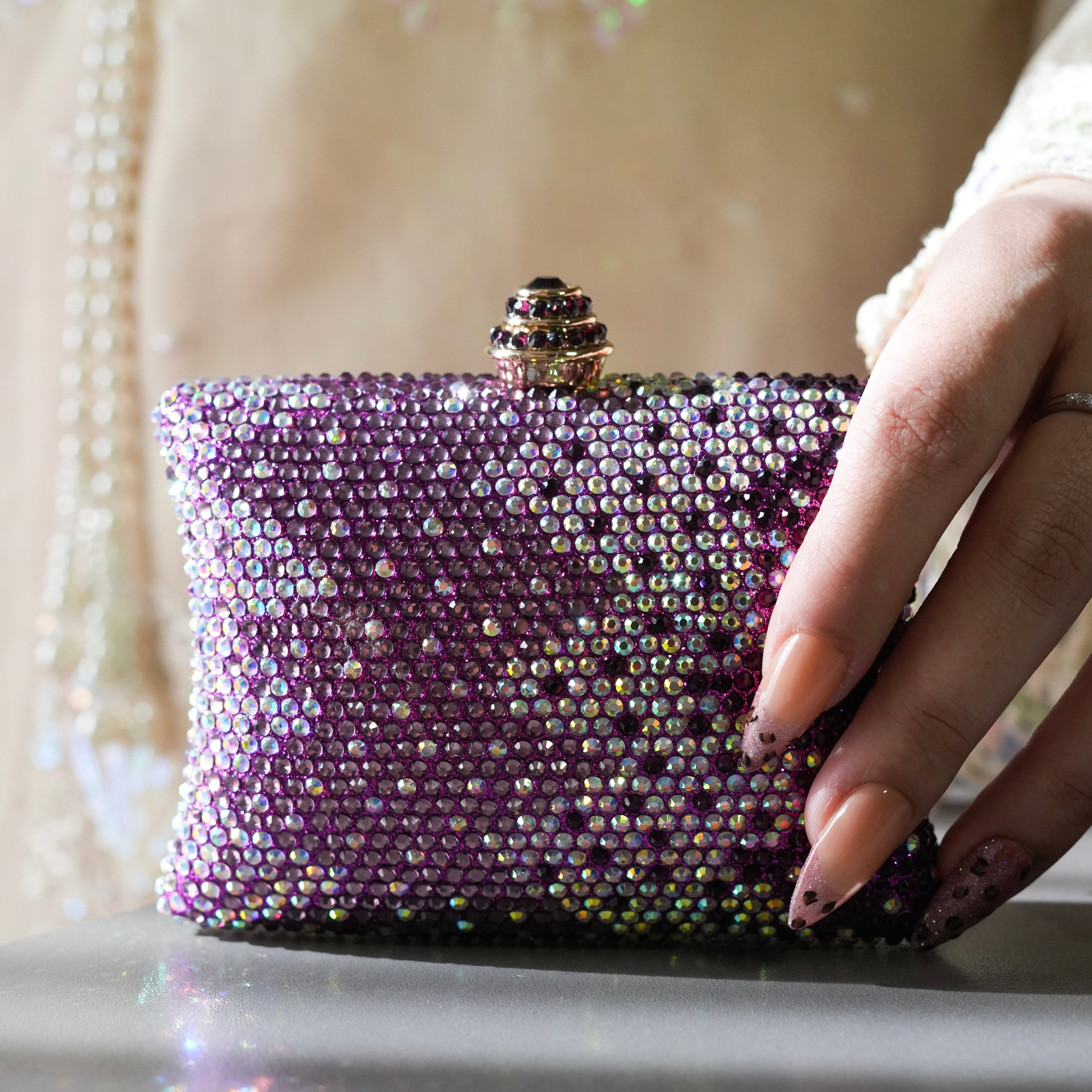 Aurum Luxe Clutch - Purple