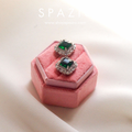 Emerald Square Zircon Stud