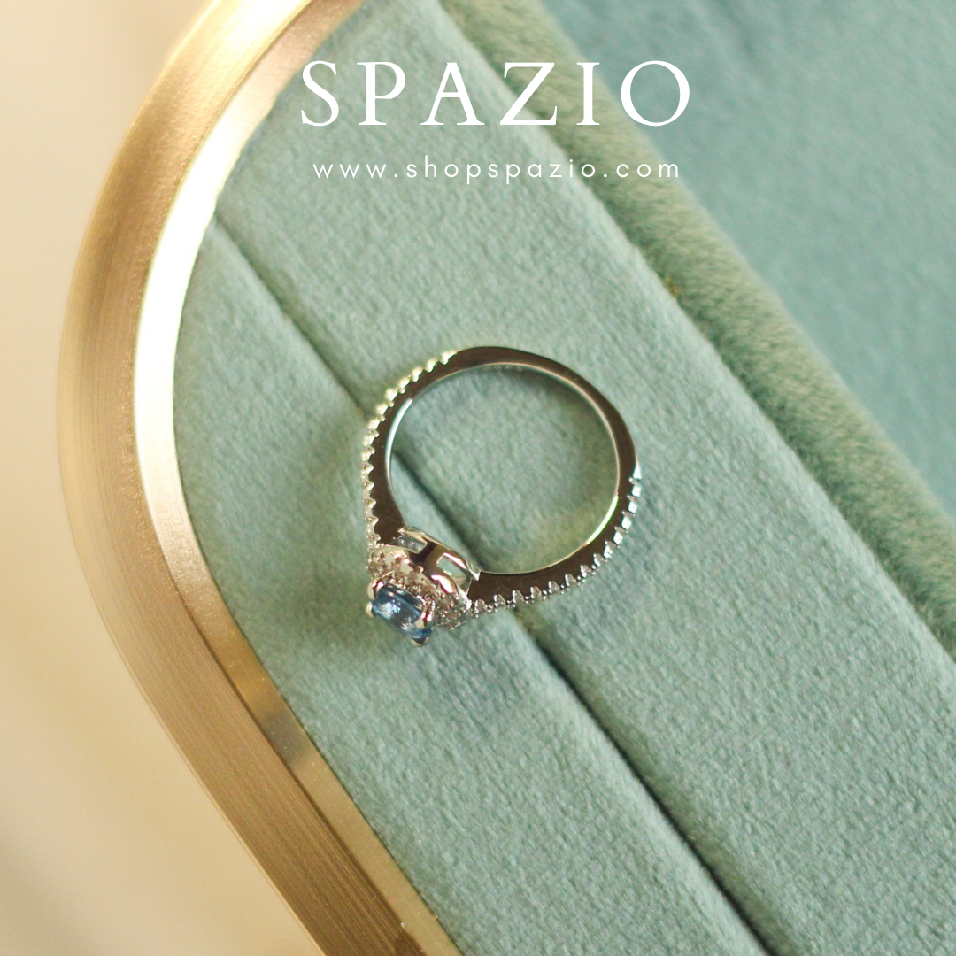 Zinc Blue Whisper Ring