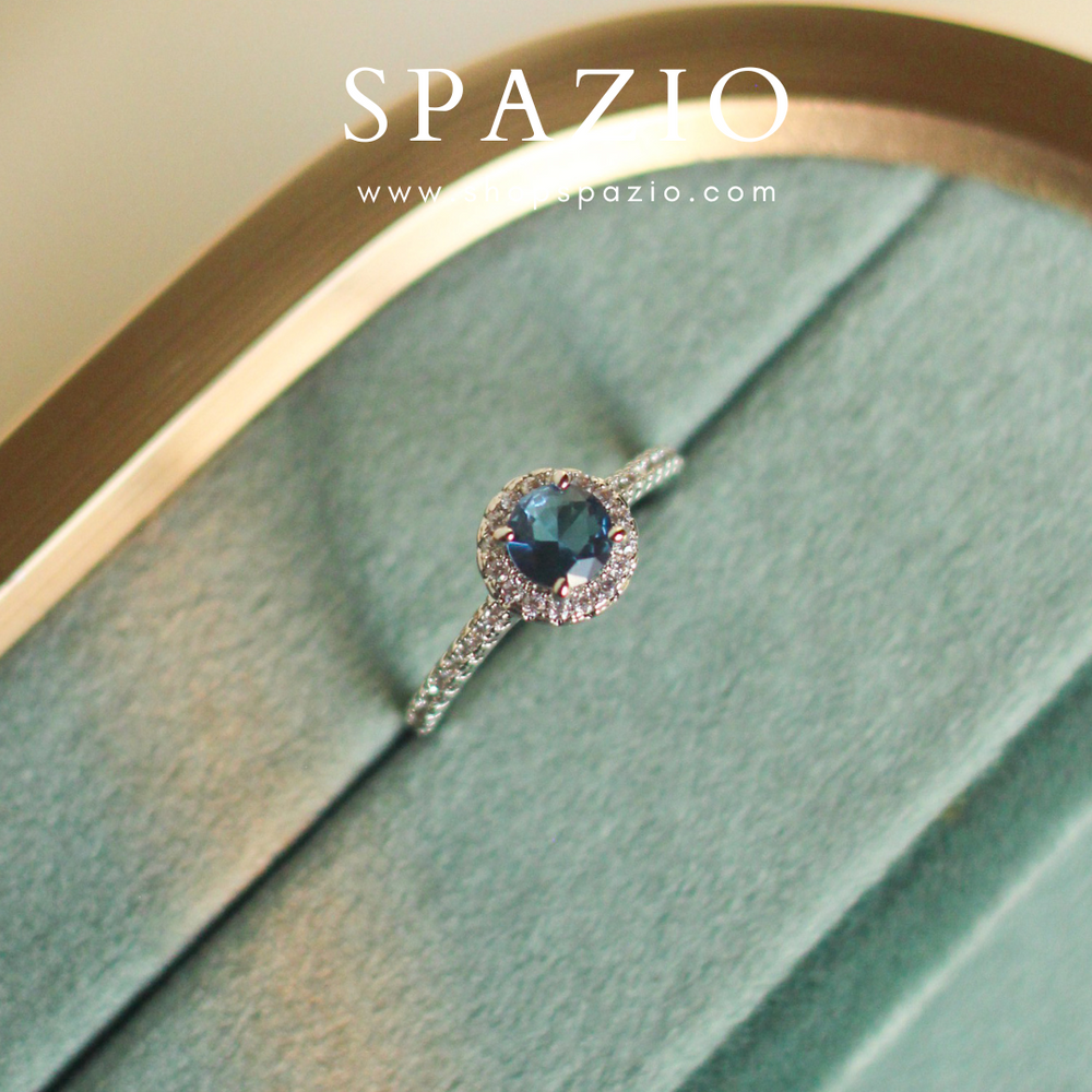 Zinc Blue Whisper Ring