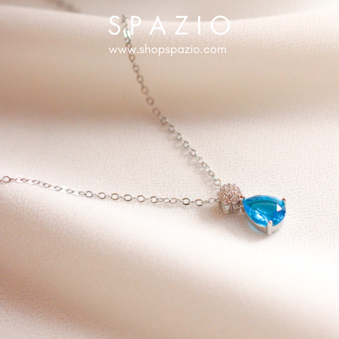 Radiant Sea Zircon Necklace