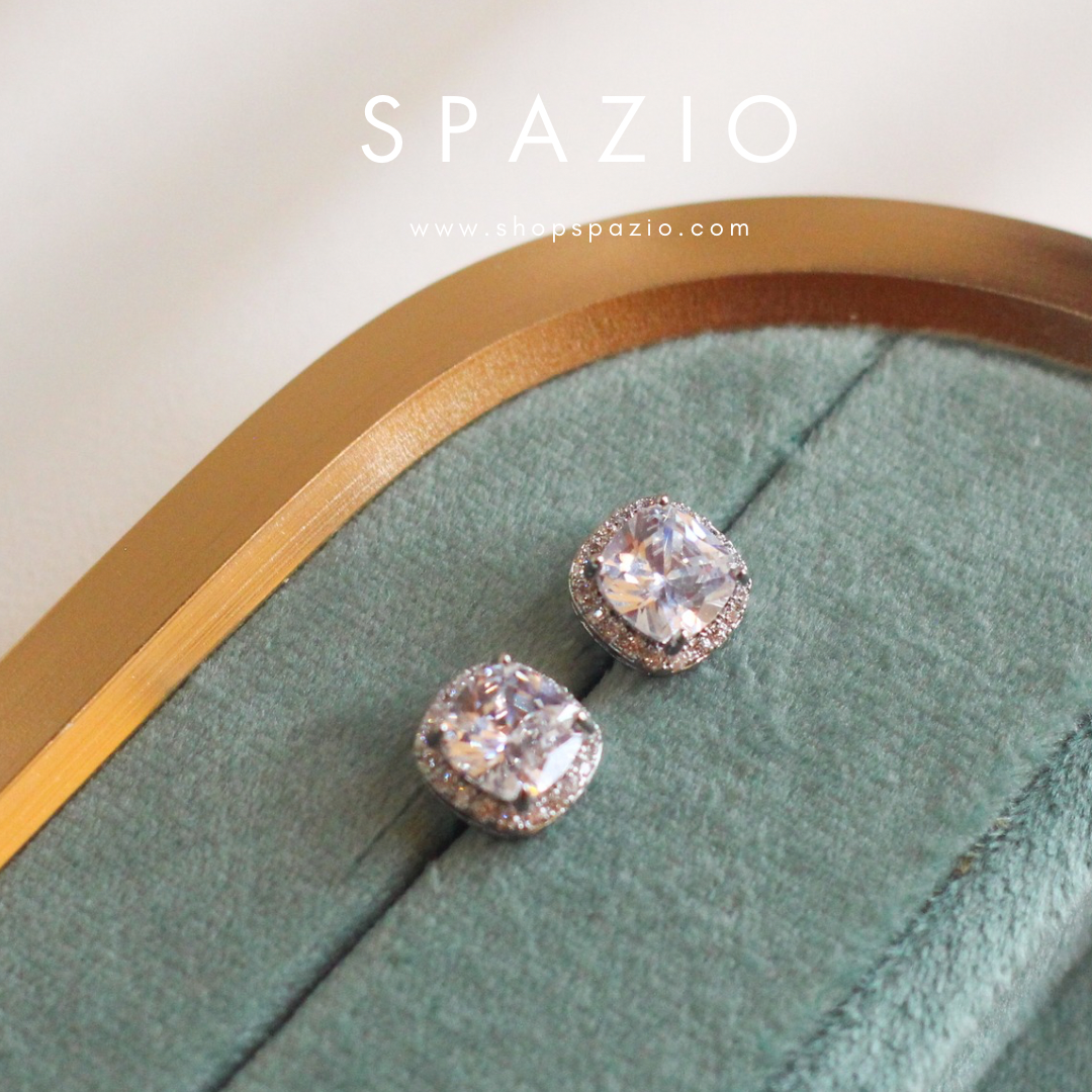 Silver Sparkle Studs