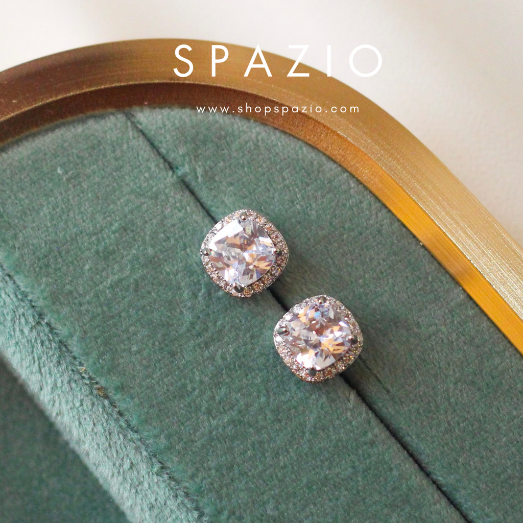 Silver Sparkle Studs