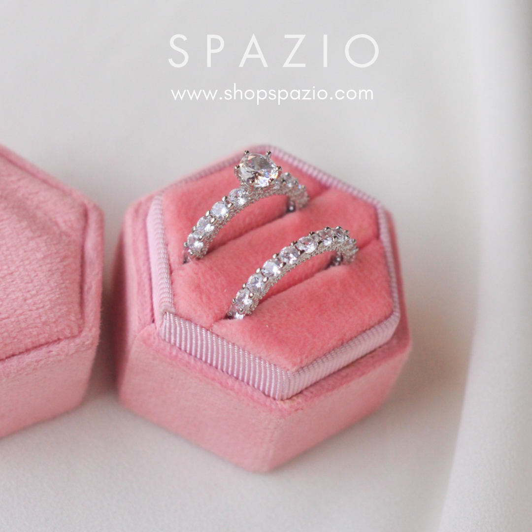 Silver Shimmer Rings Set