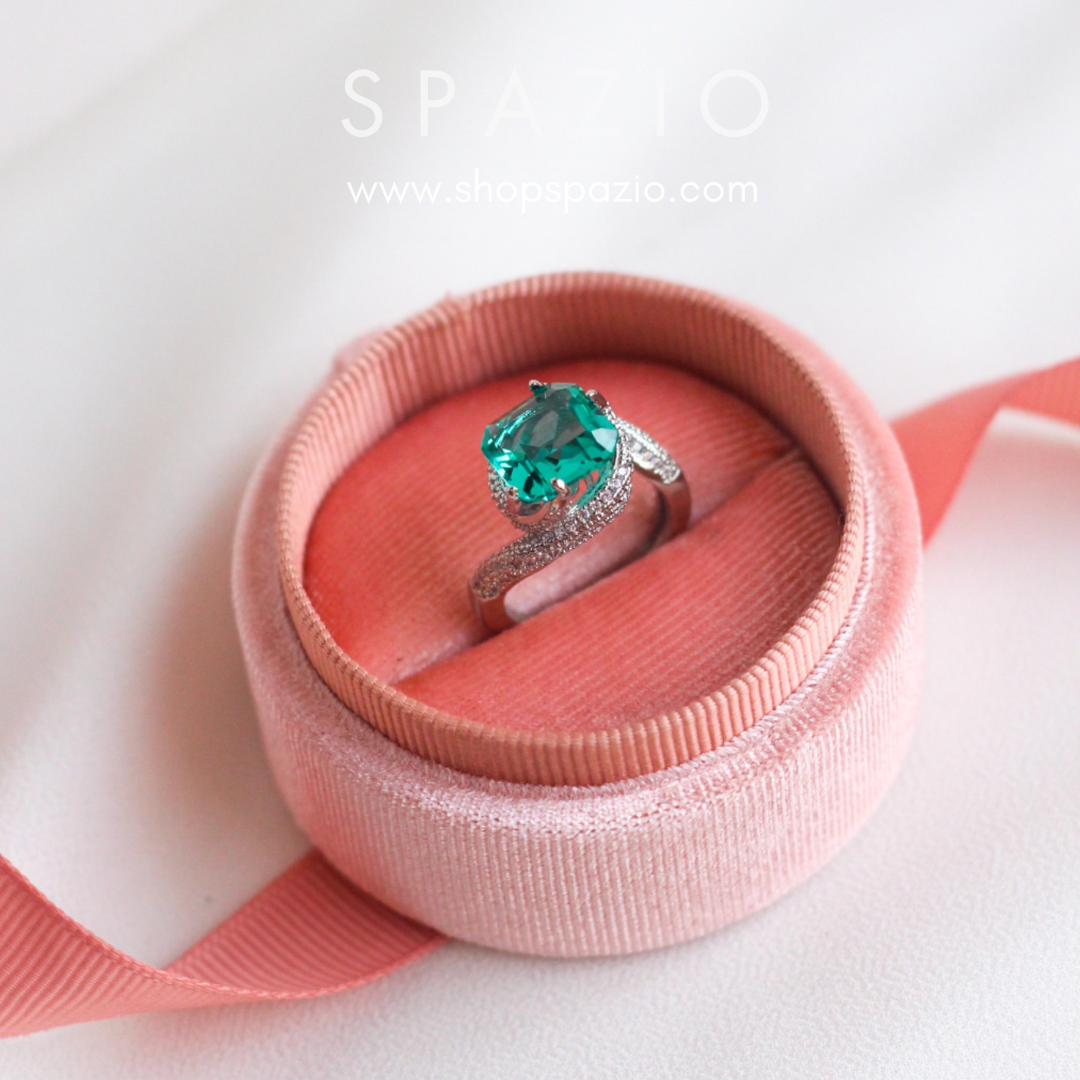 Teal Essence Ring-Adjustable