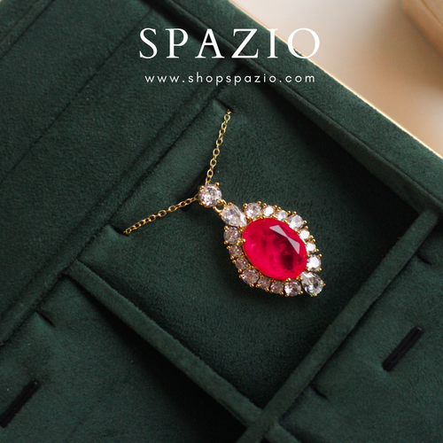 18 K Gold Plated Sunset Rose Pendant