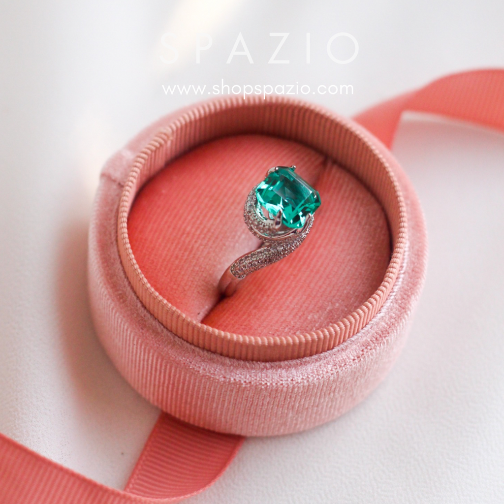 Teal Essence Ring-Adjustable