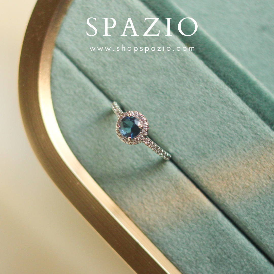 Zinc Blue Whisper Ring