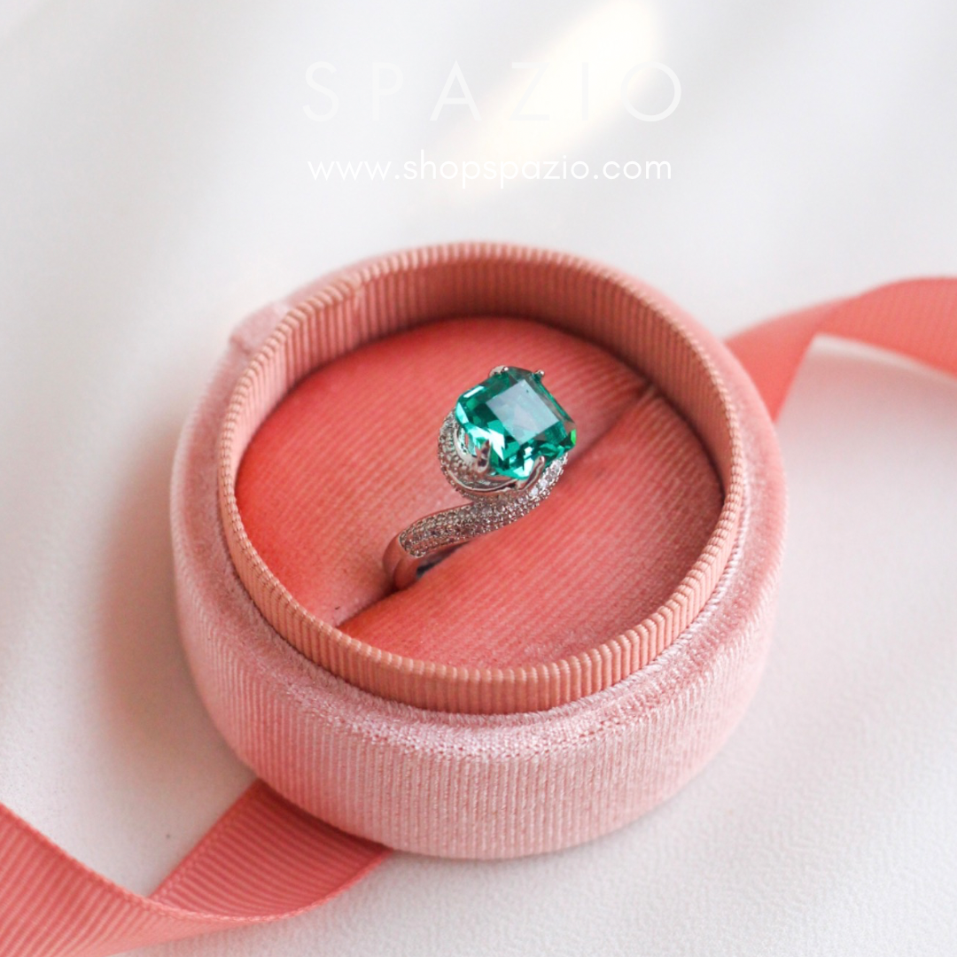 Teal Essence Ring-Adjustable
